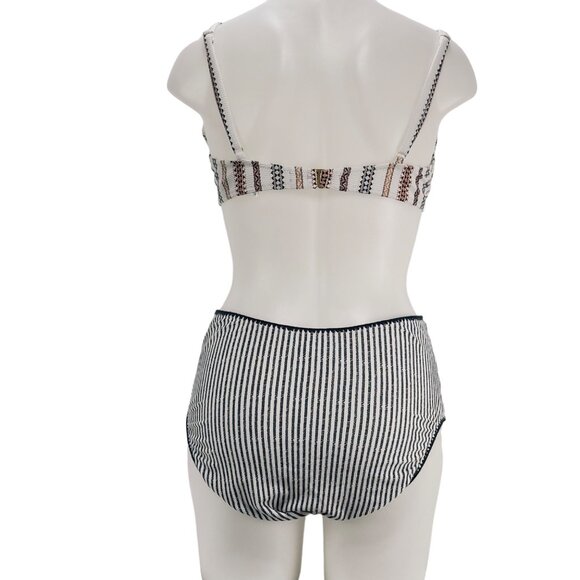 JESSICA SIMPSON Women's Swimsuit Multi Geometric Bikini Top Size L Bottom Size L - Picture 3 of 9